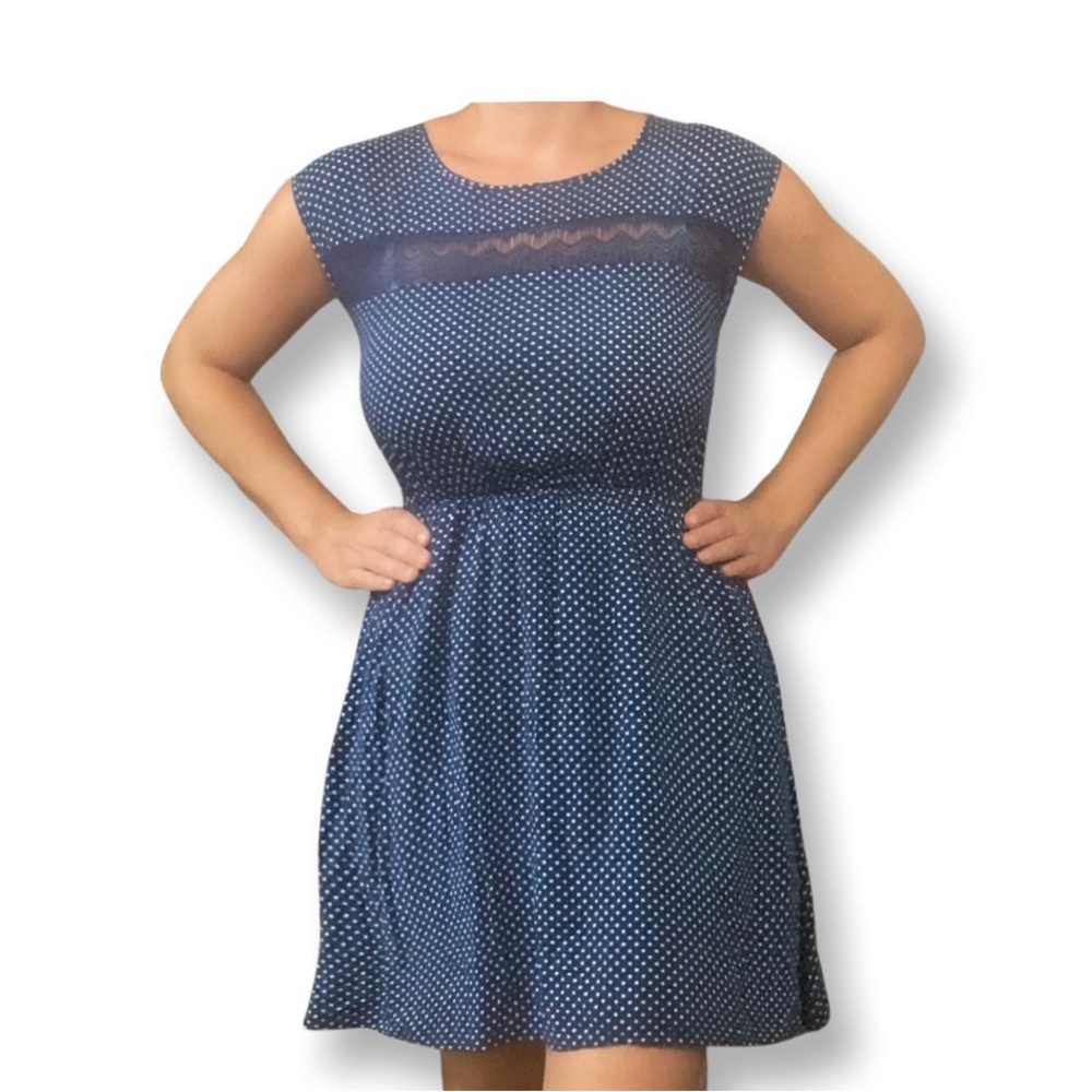 Blue Polkadot Dress - Picture 1 of 3
